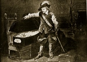 Cromwell contemple le corps de Charles Ier, illustration de 