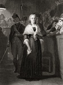 Marie-Antoinette devant le Tribunal Révolutionnaire, 14 octobre 1793, gravée par William French (c.1815-98)