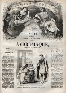 Andromaque tragédie en cinq actes - gravure dans « Œuvres de Jean Racine » illustrée par Pauquet et notice par Émile de La Bédollière - 1851 - Hippolyte Louis Pauquet