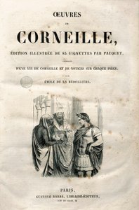 Frontispice des Œuvres de Pierre Corneille, édition de 1864 (gravure)