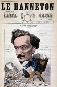 Caricature par Henri Rochefort (1831-1913), journaliste, écrivain et homme politique français. Dans Le Hanneton, 4 juin - Hippolyte Mailly