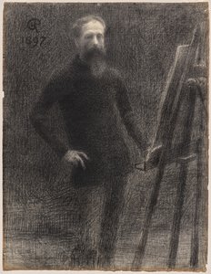 Autoportrait au chevalet - Hippolyte Petitjean