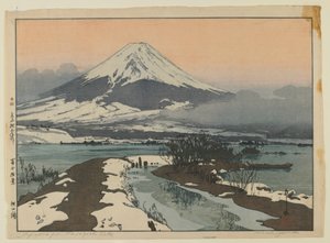 Fujiyama depuis le lac Kawaguchi, de la série Dix vues du mont Fuji, époque Taisho