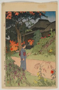 Jardin des Cent Fleurs (Hyakkaen), de la série, Douze Scènes de Tokyo, époque Taisho