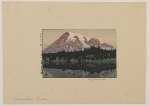 Lac de Réflexion sur le Mont Rainier, époque Showa - Hiroshi Yoshida