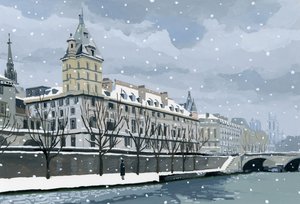 La Seine en hiver - Hiroyuki Izutsu