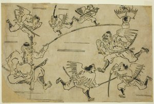 Le roi Tengu entraînant ses élèves