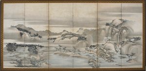 Paysages des quatre saisons : printemps et été, période Edo, fin 18e-début 19e siècle