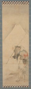 Le pêcheur Hakuryo et le mont Fuji, période Edo, 1770-1820