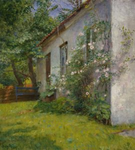 House with rose bush, Sandø
