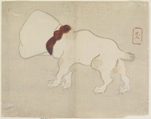 Chien avec un sac sur la tête, c. 1830 - Hogyoku