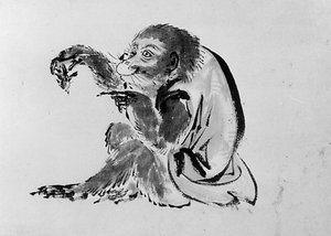 Singe et abeille, 19ème siècle