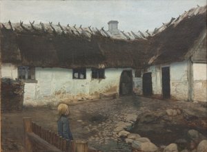 Devant une maison de paysan - Holger Møller