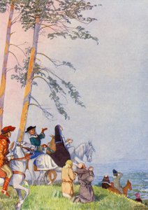 La première vue des pèlerins de Canterbury - Honor Charlotte Appleton
