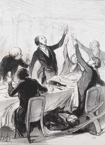 Un 43e toast... à la Société de Tempérance - Honoré Daumier