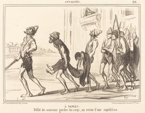 À Naples : Défilé des gardes-du-corps - Honoré Daumier