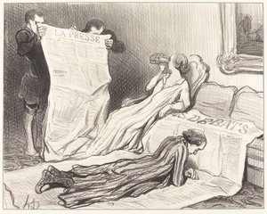 Abonnés recevant leur journal...