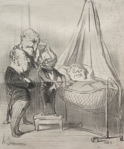 Actualités : Décidément, elle est très malade!... - Honoré Daumier