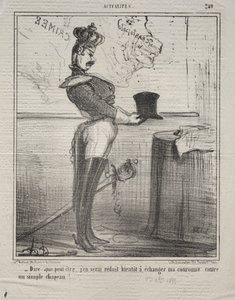 Actualités No. 249: Ils disent que je serai bientôt réduit à échanger ma couronne..., 1855 - Honoré Daumier
