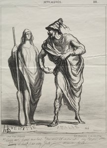 Actualités, planche 181 : Pour qui me prenez-vous ! Prenez mon bras, 1866