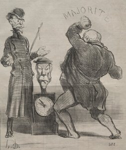 Actualités planche 183 : Tester sa force, 1851 - Honoré Daumier