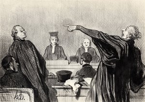 Un avocat manifestement convaincu... De la série Les gens de justice, 1845 - Honoré Daumier