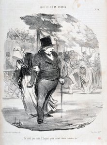 Œuvre de Honoré Daumier (1808-1879). Charivari date de 1849 : Série TOUT CE QUE VOUS VOULEZ. Ce n