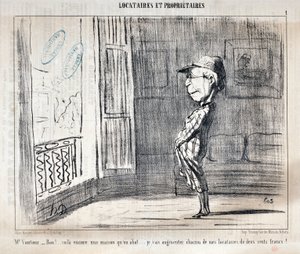 Œuvre de Honoré Daumier (1808-1879) Charivari date de 1854 : Série TECHNIQUES ET OWNIRES « M. Vautour - Bon !... C