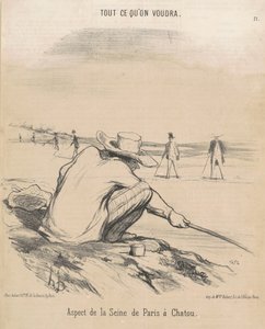Aspect de la Seine de Paris à Chatou - Honoré Daumier