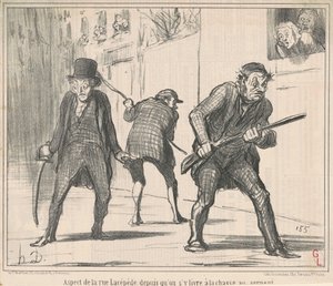 Aspect de la rue Lacépède ... - Honoré Daumier