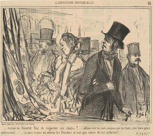 Auras-tu bientôt fini de regarder ces châles? - Honoré Daumier