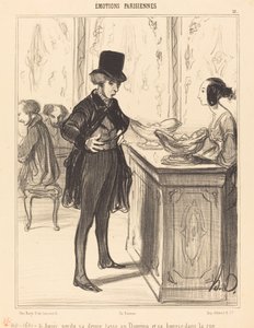 Avoir perdu sa demi-tasse au Domino et sa bourse dans la rue - Honoré Daumier