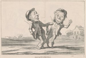 Ayant trop fêté la Saint-Hubert - Honoré Daumier