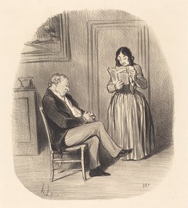 Bourgeois se faisant lire, après dîner, quelques chapitres