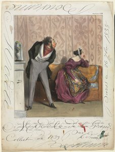 Caricaturana planche 36 : De quoi ! De quoi ! Votre dot..., 1837 - Honoré Daumier