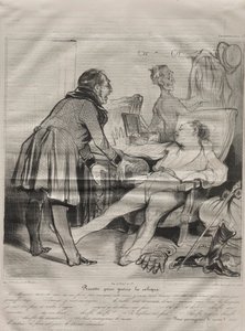 Caricaturana, planche 72 : Recette pour guérir la colique, 14 janvier 1838