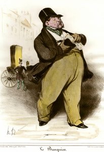 Caricature de banquier par Honoré Daumier, tirée de « Le Charivari », 1835. Collection privée - Honoré Daumier