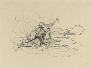 Centaure Enlevant une Femme - Honoré Daumier