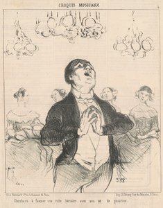 Cherchant à fasciner une riche ... - Honoré Daumier
