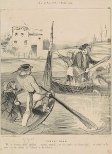 Combat Naval - Honoré Daumier