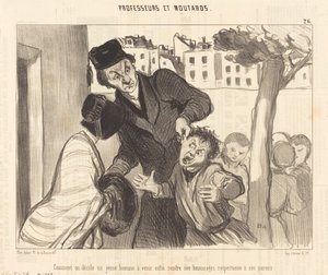 Comment on décide un jeune homme à venir... - Honoré Daumier