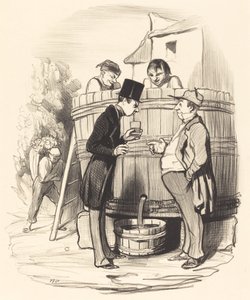 Comment trouvez-vous ce petit vin-là... - Honoré Daumier