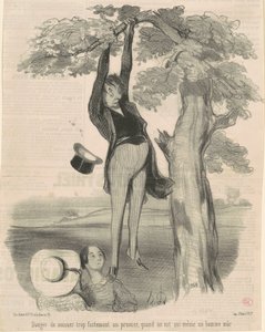 Danger de secouer trop fortement ... Un prunier - Honoré Daumier