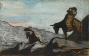 Don Quichotte et Sancho Panza. Vers 1855 - Honoré Daumier