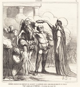 Empédocle recevant... les honneurs divins - Honoré Daumier
