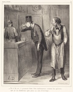 En voilà un, il pourrait bien être malheureux... - Honoré Daumier
