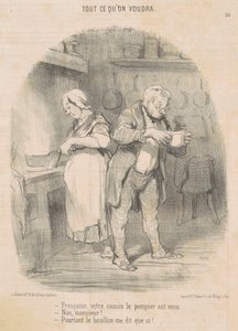 François, votre cousin le pompier est venu ... - Honoré Daumier
