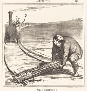 Gare le déraillement! - Honoré Daumier