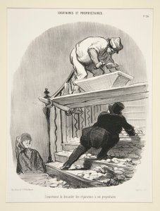 Inconvénient de demander des réparations à son propriétaire, de Locataires et Propriétaires - Honoré Daumier