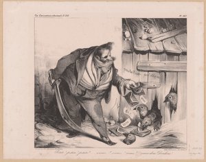 Caricature du roi Louis-Philippe Ier de France en bandit - Honoré Daumier